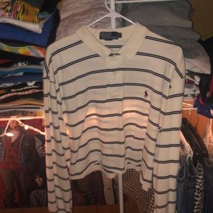 polo long sleeve crop